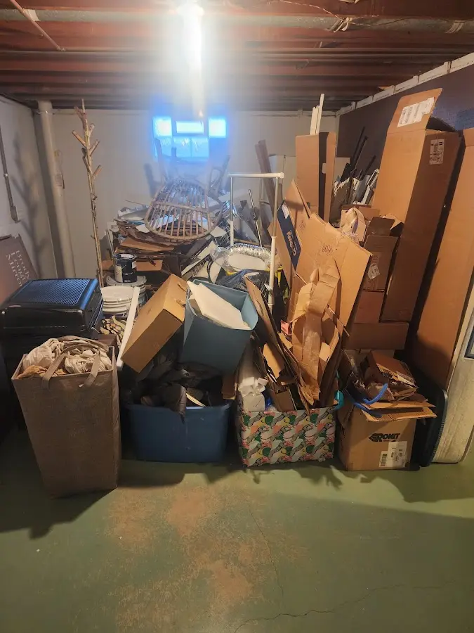 Roll-off dumpster container at job site for Concrete Dumpster Rental in Chapel Hill